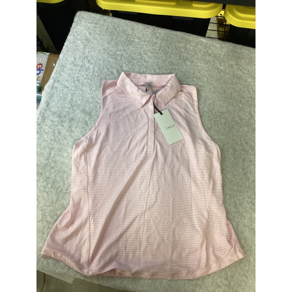 CALIA Womens XXL Renew Sleeveless Golf Polo Luminous Pink WCG11056F NWT